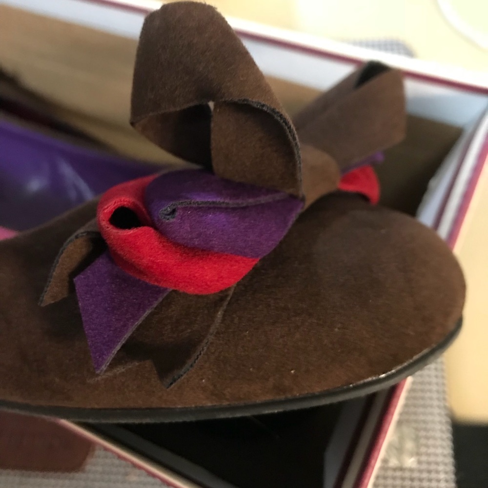 NWOT Brown Purple Red Flats - Picture 4 of 5